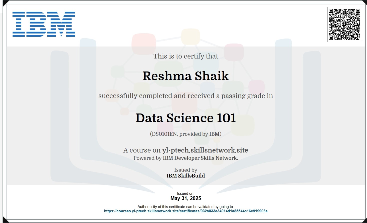 Certificate